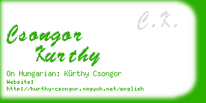 csongor kurthy business card