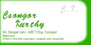 csongor kurthy business card